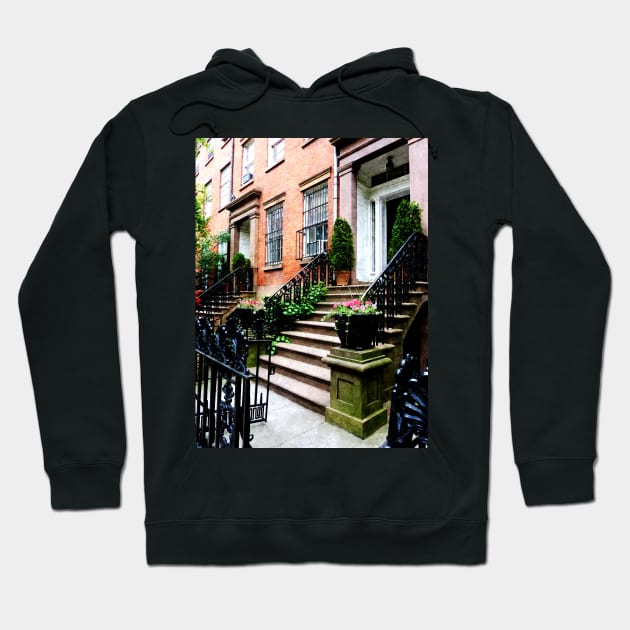 Manhattan NY - Chelsea Brownstone Hoodie by SusanSavad